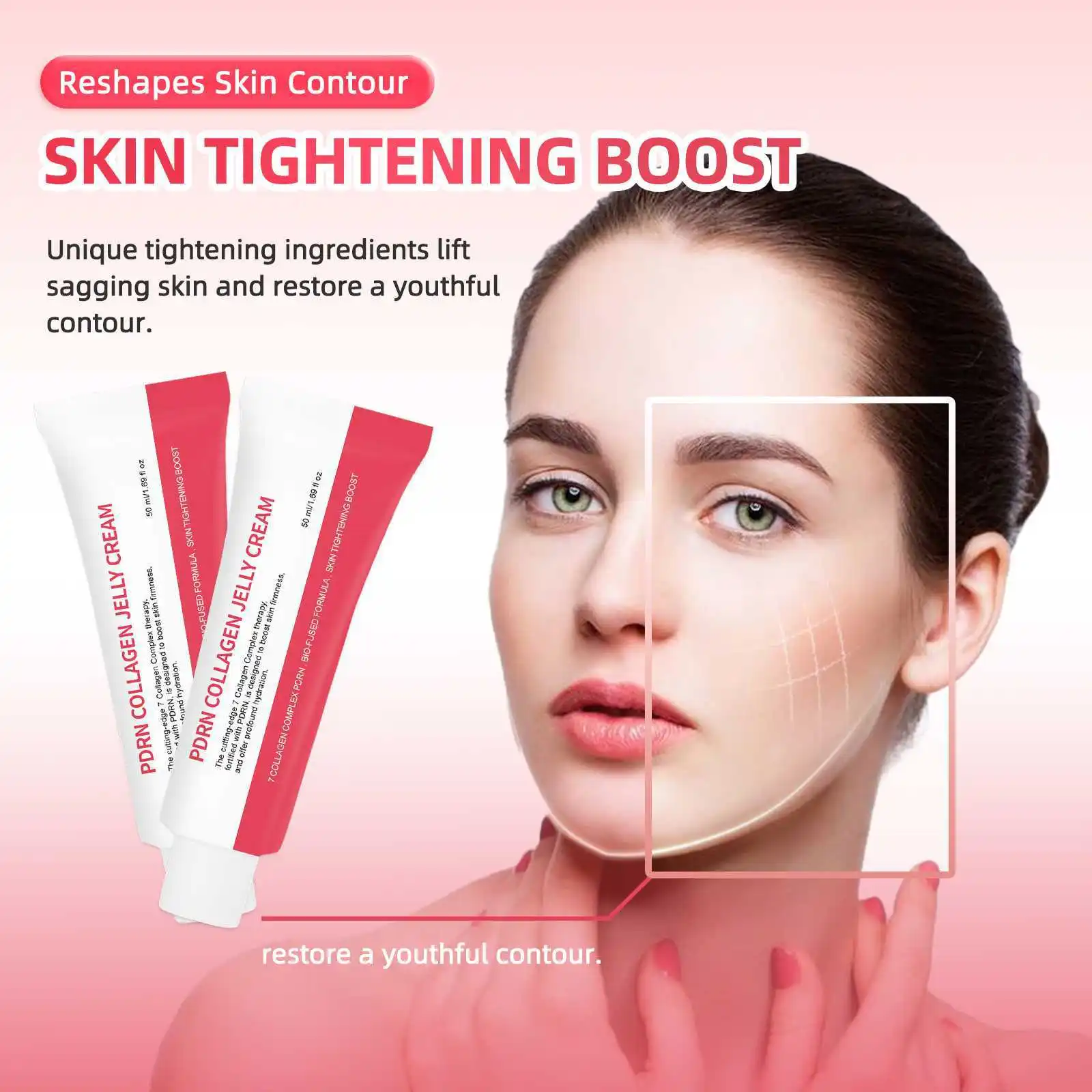 

Настоящий коллаген и гиалуроновый крем для лица, коллагеновый оберточный крем для лица, применяется к эластичности, увлажнение, сияние, стеклянной коже.