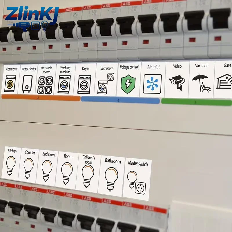 Waterproof Electric Circuit Breaker Label Decal 1/2/5 Sheets Self-Adhesive for Home Workshop Electrical Panel Decoration