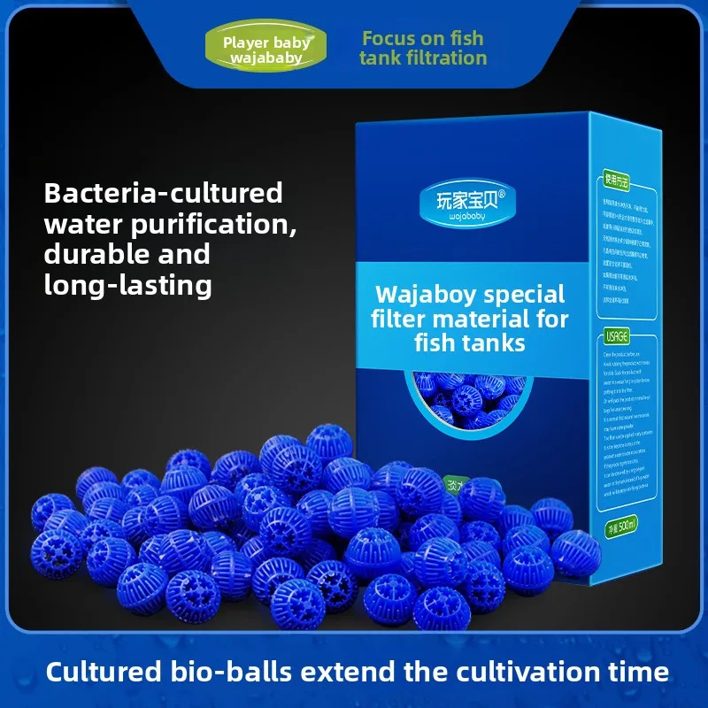 WAJABABY Box of Bio Filter Balls - High Surface Area Media for Trickle&Sump Filters, Superior Biological Filtration for Aquarium