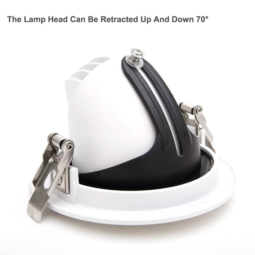 Dimmable LED Downlight Elephant Trunk Light Spotlight Embedded Clothing Store 360 Degree Rotation Adjustment Light 10W20W30W40W