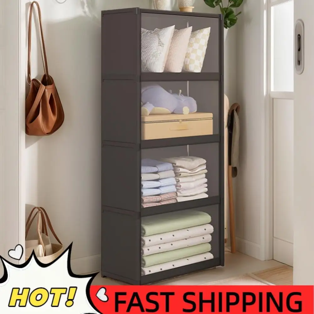 

Органайзер для хранения одежды с крышкой, пылезащитный шкаф для одежды, многоярусная стойка для хранения в спальне