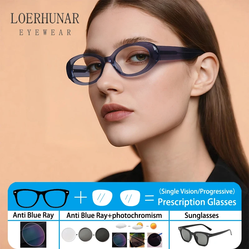 

Европейская и американская ретро овальная оправа для очков из ацетатного волокна для мужчин и женщин с защитой от синего света, оптические очки по индивидуальному заказу