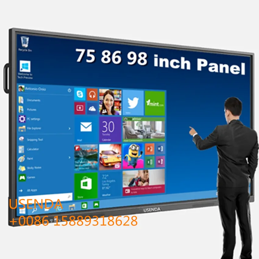 

65/75/86/98 Finger Multi Touch Screen LCD Display Meeting Room Electronic Digital Interactive Panel Smart White Board