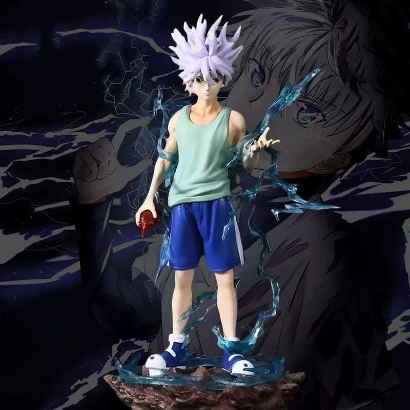 Figura de acción de Hunter X Hunter Killua Zoldyck, modelo de PVC, estatua de decoración, juguete de colección, regalo para niños, 22cm