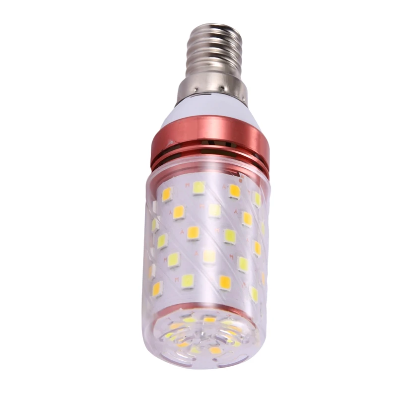 LJL-2X-3 درجات حرارة اللون المتكاملة مصلحة الارصاد الجوية LED مصباح الذرة ، E14 ، التيار المتناوب 85 فولت-265 فولت ، أبيض دافئ ، 12 واط