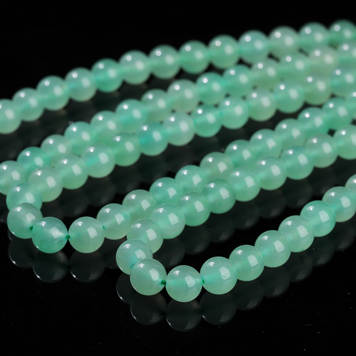 1 Strand Natural Stone Green Aventurine Bead Round Loose Spacer Beads for Jewelry Making DIY Bracelet Necklace Accessories 15