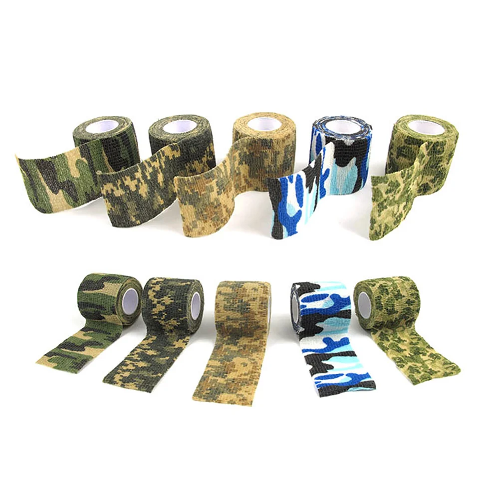 12 Pcs Drafting Tape Camouflage Non-woven Hunting Cycling The Textured Paper Self Adhesive