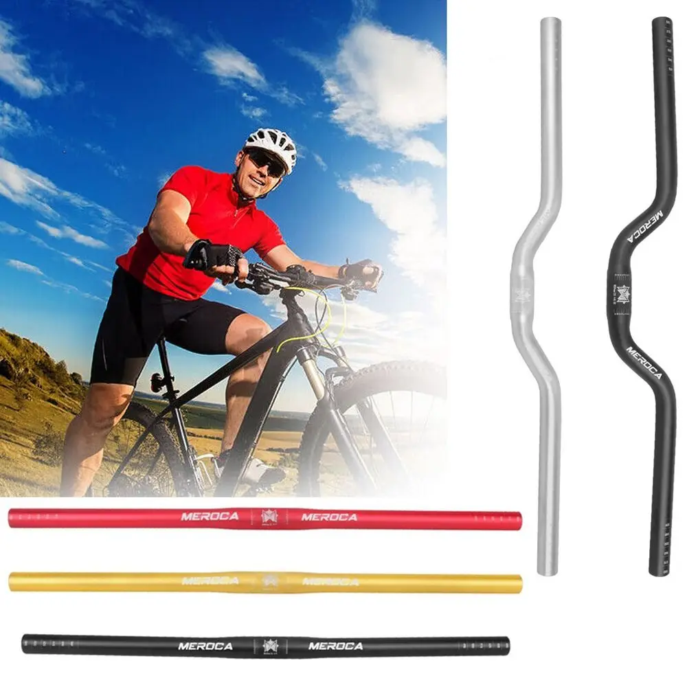 MEROCA Fahrradlenker gerade/Swallow Aluminiumlegierung Fahrrad-Riser-Lenker 25,4 x 540/580 mm Fahrradteile für Mountainbikes