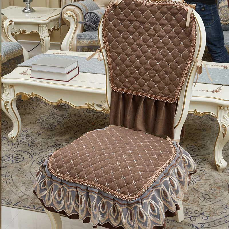 Europese Eetkamerhoezen Quiltkatoenen Antislip Stoelkussen Rugleuning Eetkamer Decoratieve Stoelhoes Home Decor