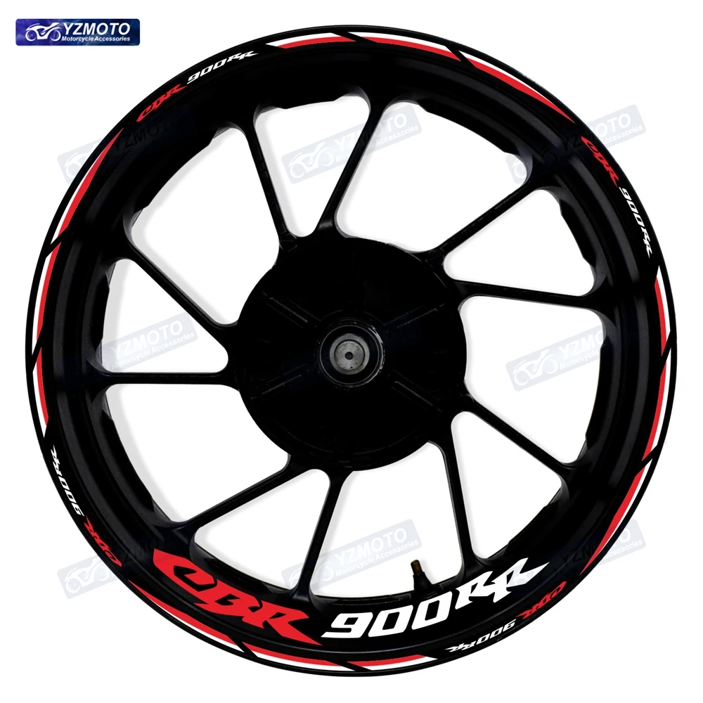 

For Honda CBR900RR CBR 900RR Motorcycle Racing 17 Inch Front And Rear Wheel Hub Waterproof Sticker Reflective Rim Decal Stickers