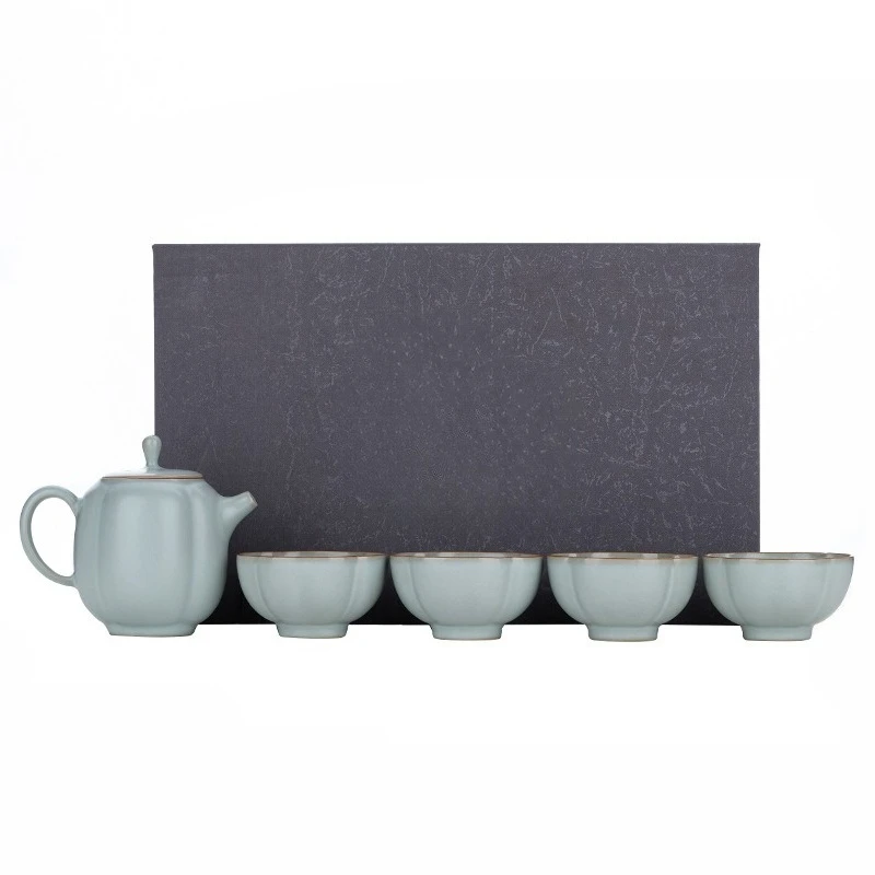 

Kung Fu, tea set, set, portable, ceramics, express cup, one pot, four cups, making tea