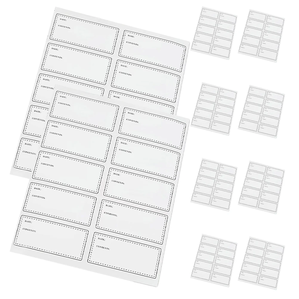 

10 Sheets Waterproof Oil-proof Labels Stickers Bottle Dating Removable Adhesive Marking Food Expiration Date Storage Solution