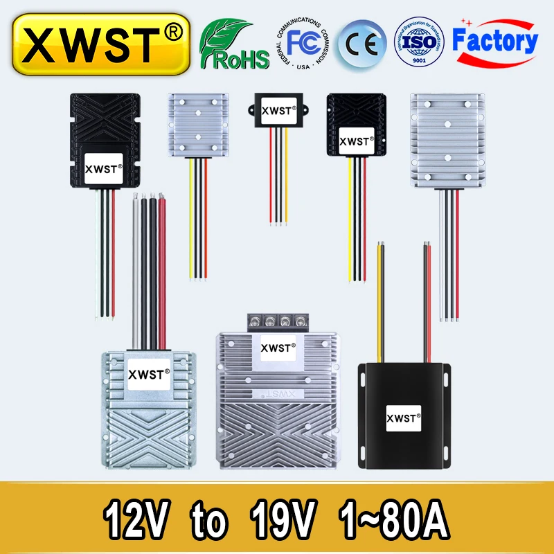 

XWST DC DC повышающий преобразователь 12 В в 19 В регулятор напряжения 1 ~ 80 А повышающий источник питания инверторный модуль для робота-монитора светодиодный автомобиль
