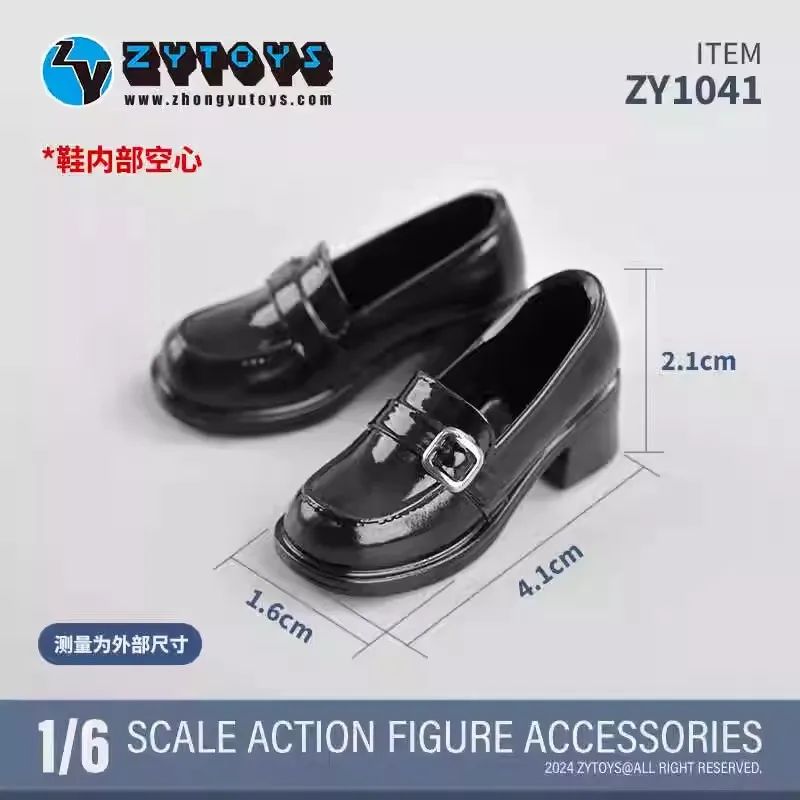 ZYTOYS ZY1041 zapatos mocasines femeninos a escala 1/6, zapatos huecos JK, modelo apto para muñecas corporales de figura de acción de soldado de 12 pulgadas