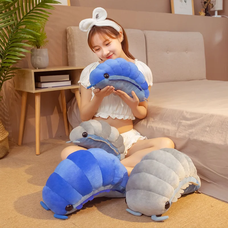 30/50 ซม.เหมือนจริงแมลงของเล่นตุ๊กตา Pill Bug ตุ๊กตาสัตว์หมอนกลับเบาะแมลงตุ๊กตาเด็กของเล่นเด็กผู้หญิงของขวัญ