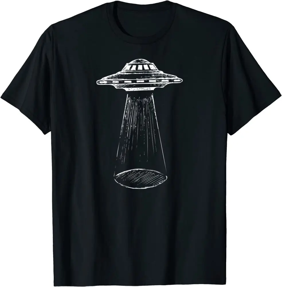 UFO T-Shirt - Alien Abduction Flying Saucer Spacecrafts Shirts For Men Clothing Women Short Sleeve Tees High Quality 100%Cotton