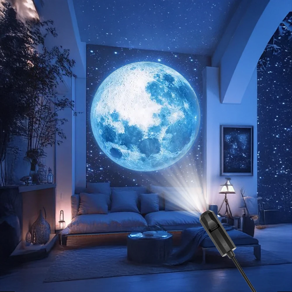 USB atmosphere projector light blue moon