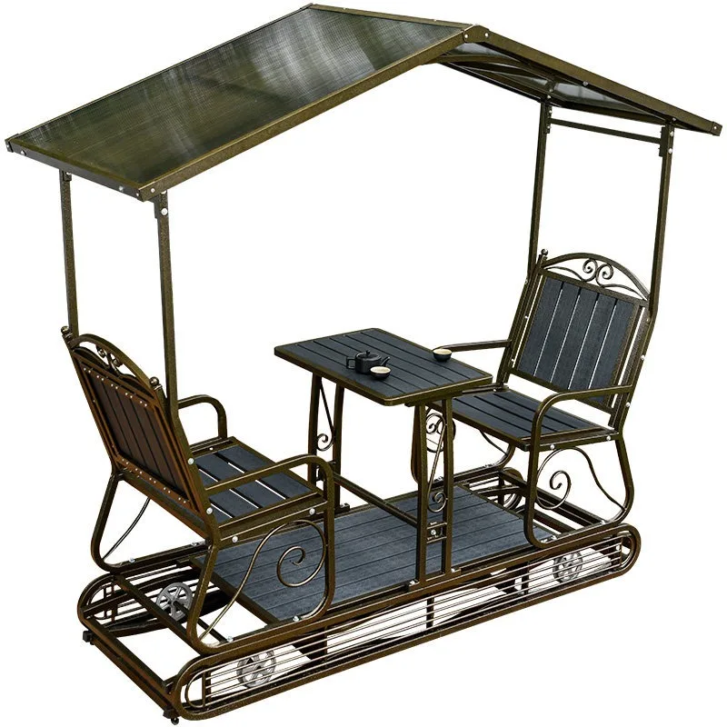 

Indoor Outdoor Swing Chair Power Double Rocking Outdoor Villa Wrought Iron Swing Chair Patio Balcony Rocking Chair