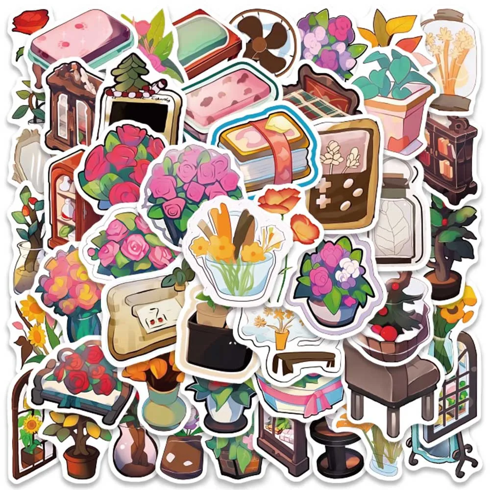 10/30/50PCS Cartoon Furniture Decoration Stickers Kawaii For DIY Travel Luggage Guitar Fridge Laptop Graffiti Sticker Kid Decals