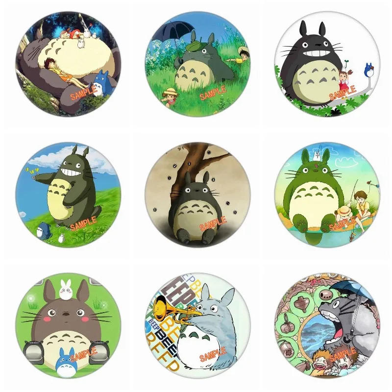 Broche Metálico de Anime Mi Vecino Totoro, Pin Decorativo con Personajes Adorables, Adorno Coleccionable, Pequeño Regalo