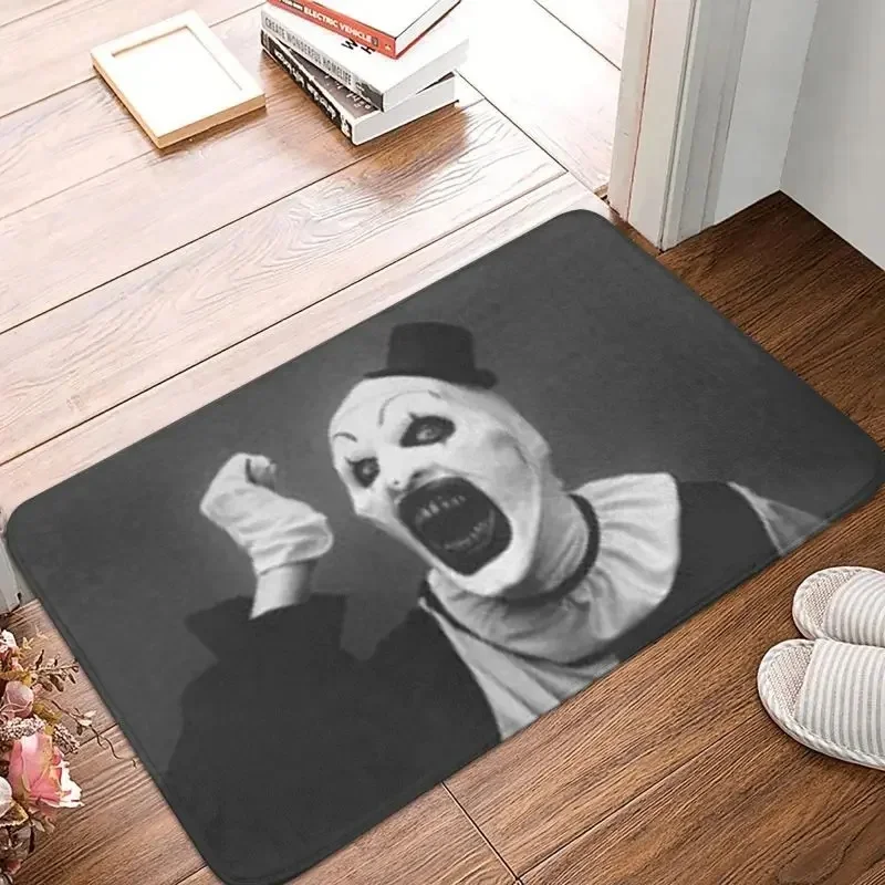

Halloween Movie Terrifier Front Door Floor Entrance Mat Indoor Horror Clown Bath Kitchen Doormat Balcony Carpet Rug