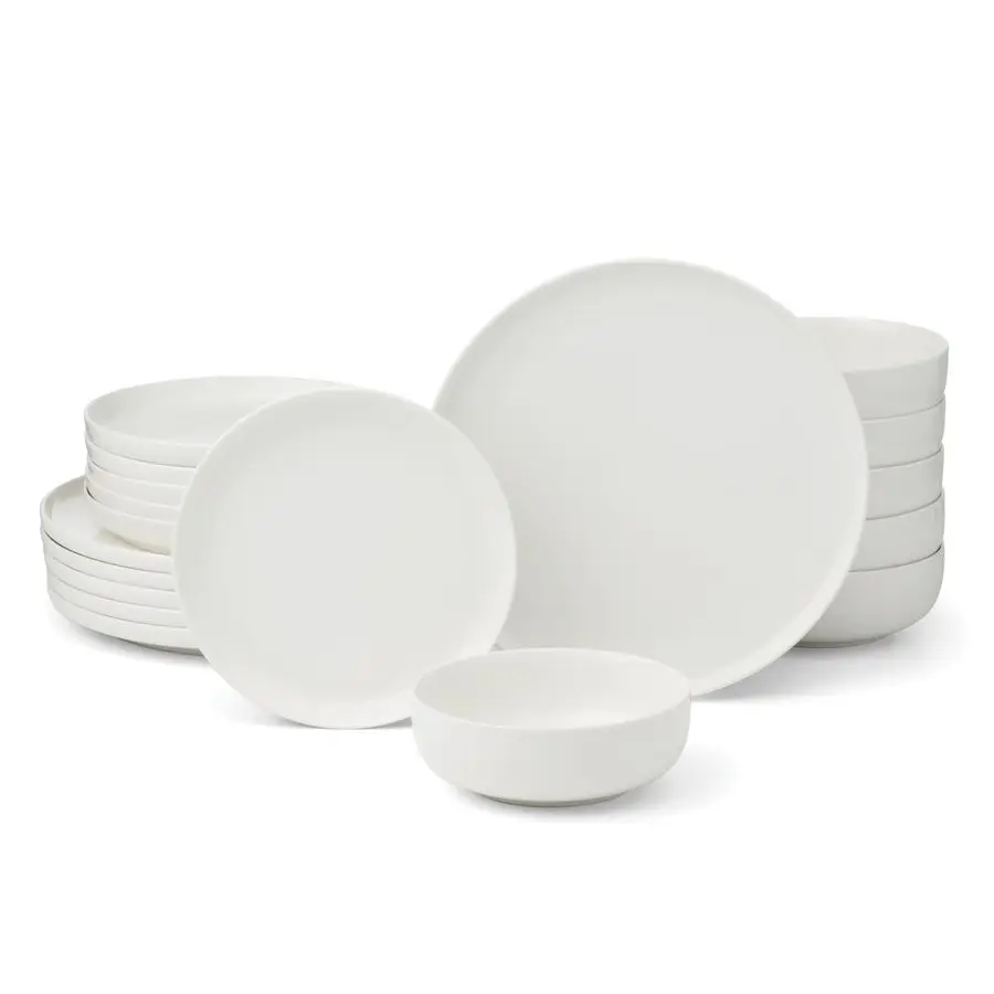 

899204 24 Seven White 18Piece Dinnerware Set, Service For 6
