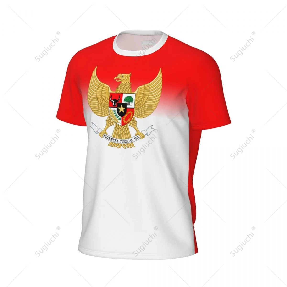 Sports Mesh T-shirt Indonesia Flag For Running Bike Soccer Tennis Football Fitness Tees 3D Printed Custom