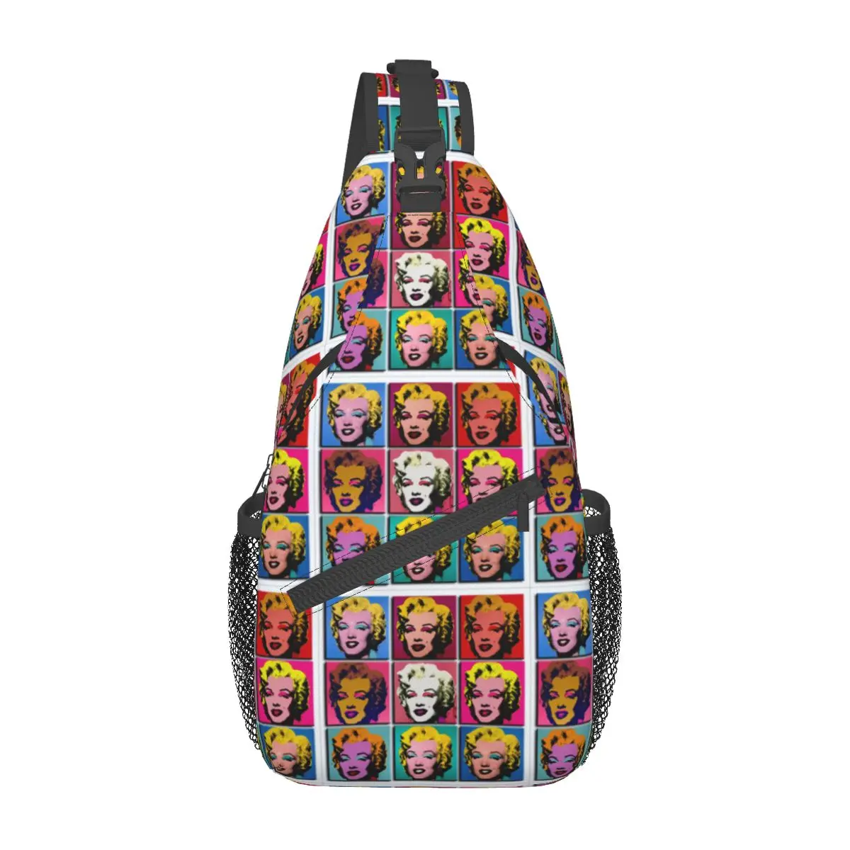 Marilyn Abstract Art Sling Bags Chest Crossbody Shoulder Sling Backpack Hiking Travel Daypacks Pop Art Casual School Bags