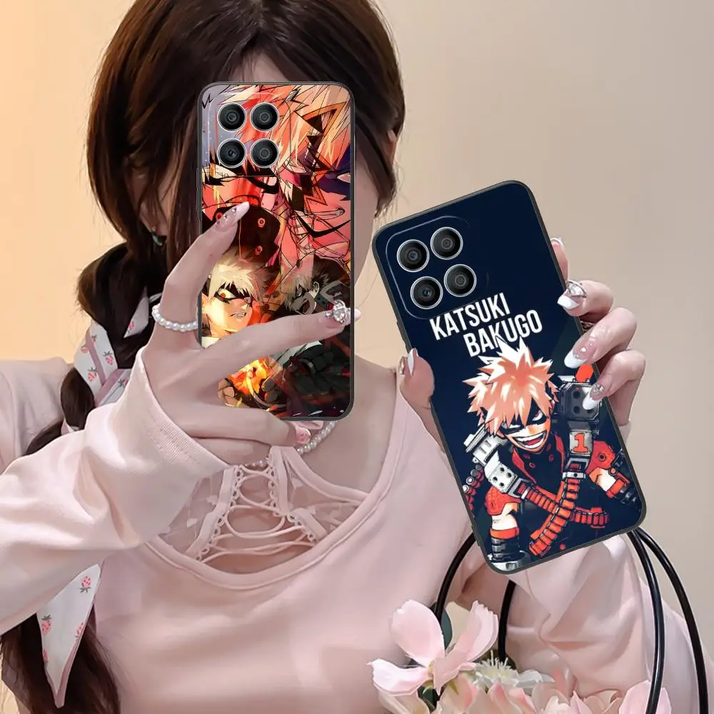 

My Hero Academia Bakugo Phone Case for Honor 90 80 70 60 50 30 20 10 9 8 7 Pro S SE Lite 5G Colour Printing Protective Cover