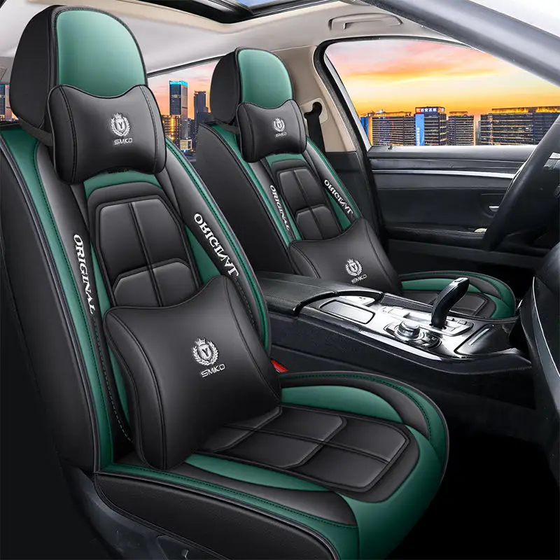 

2023 New Style Hot Sale Full Set Universal 5-seats Sedan Car Truck SUV Van Seat Covers PU Leather Customized