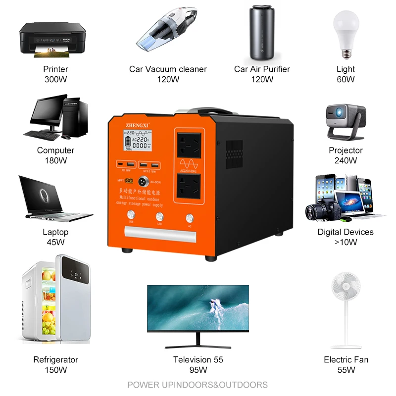 ODM OEM pure sine Hot Selling Charging Battery 500 Watt Solar Generator Banks Supply 500W Portable Power Station For Outdoor