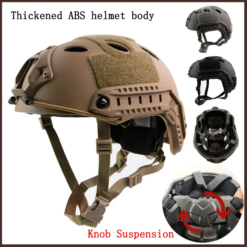 FAST Tactical Protective Helmet Airsoft MH Helmet ABS New Thickened Outdoor PJ Air Gun Shooting CS Protective Equipment