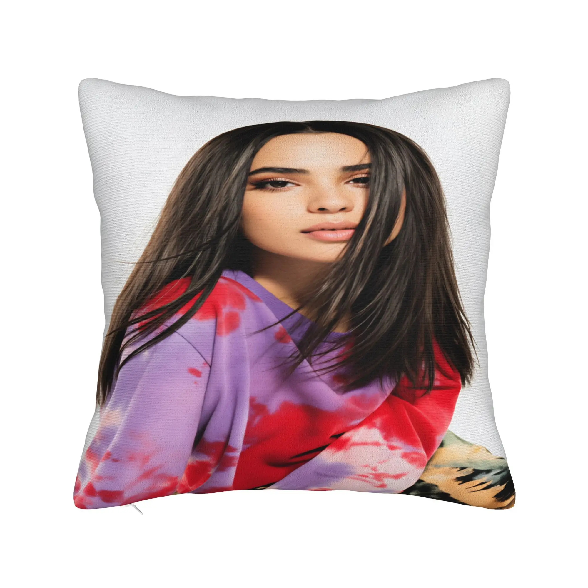 Pillow Cover Actor Sofia Carson   Retro Trendy Pillow Case For Living Room Sofa Pillowcases