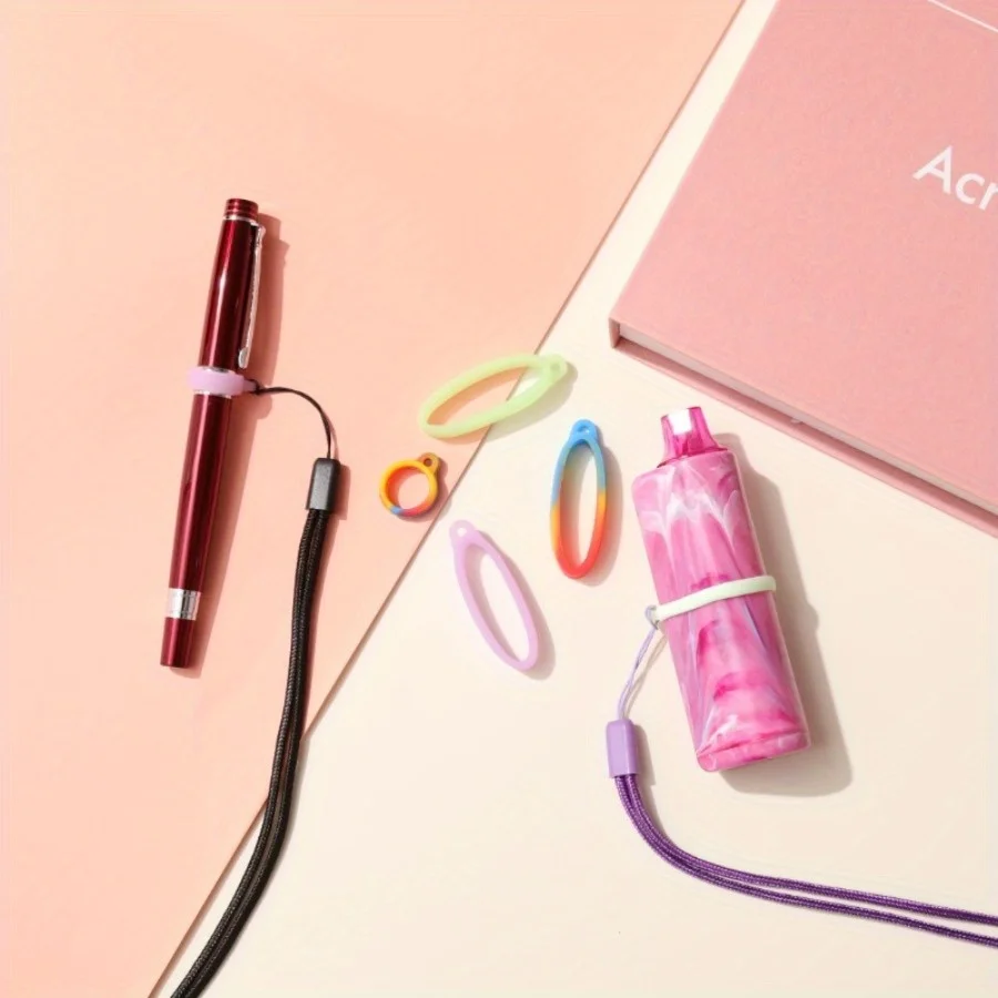 Multi-Color E-cigarette Lanyard,Vape Lanyard, Luminous Silicone Ring Lanyard Elektronik Sigara Lanyard,Secure Your Portable Vape
