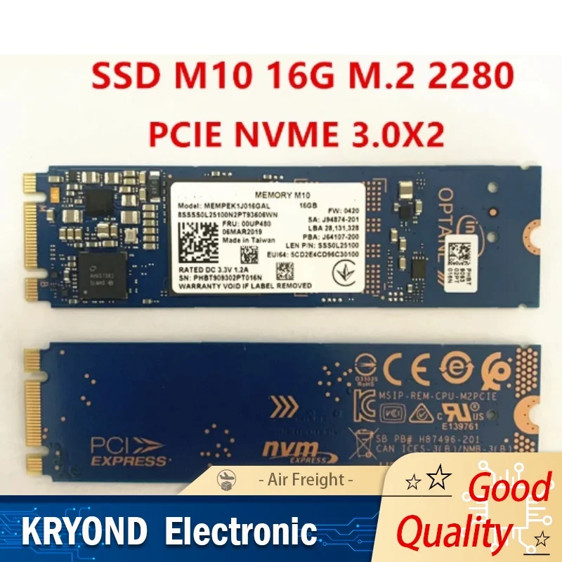 New Original M10 SSD M.2 2280 2242 SSD 64GB 32GB 16GB PCIE  NVMe3.0X2  Internal Solid State Drive For Intel Optane Memory