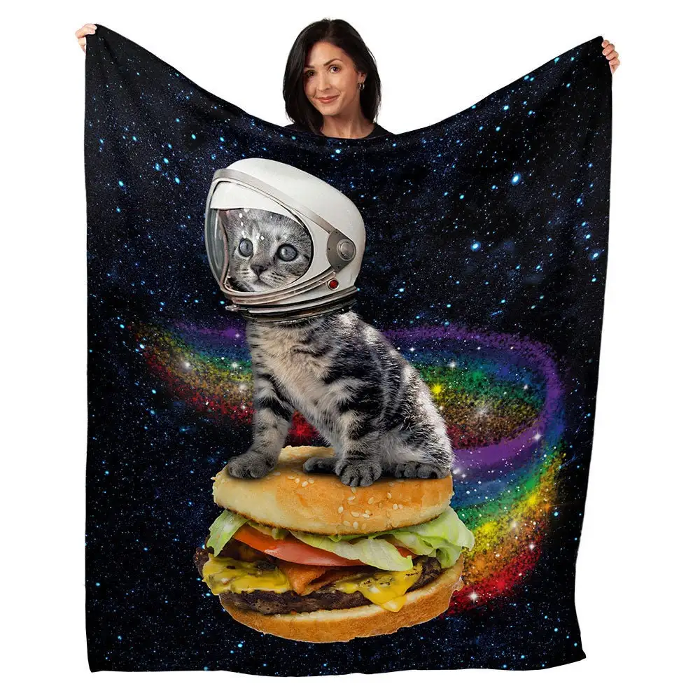 Astronaut Rainbow Burger Cat Soft Plush 50
