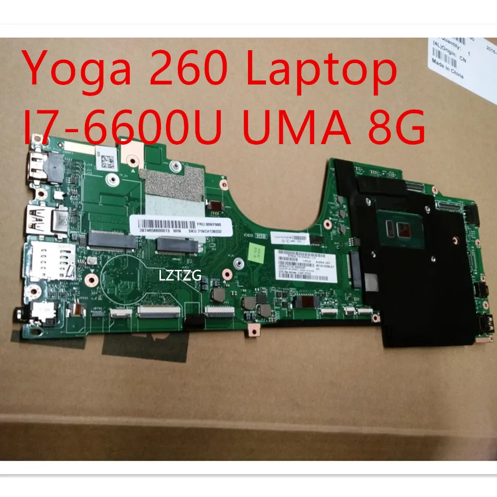 

LA-C582P For Lenovo ThinkPad Yoga 260 Laptop Motherboard I7-6500U/6600U UMA 8G 00NY978 01LV861 100% Tested OK