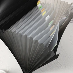 Carpeta de archivos A4 de 13 capas, bolsa de almacenamiento, papel de prueba, herramienta de escritorio, escuela, estudiantes, papelería, suministros de oficina