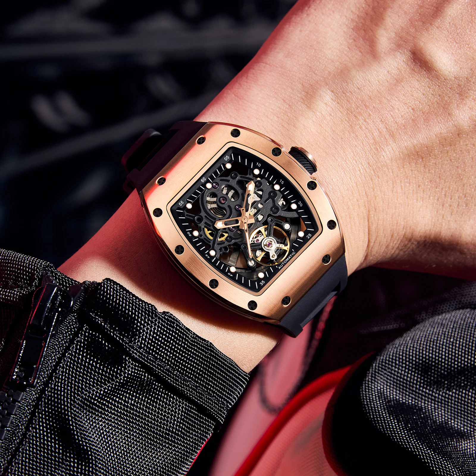Compass Watch Luxury - ساعة يد رجالية ميكانيكية أوتوماتيكية فاخرة