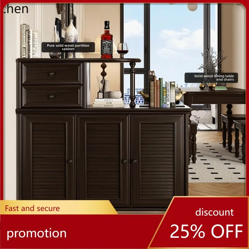 

CZ Solid Wood Entryway Partition Wine Cabinet Shoe Cabinet Doorway Hallway Shelf Double-Sided Wall-Mounted