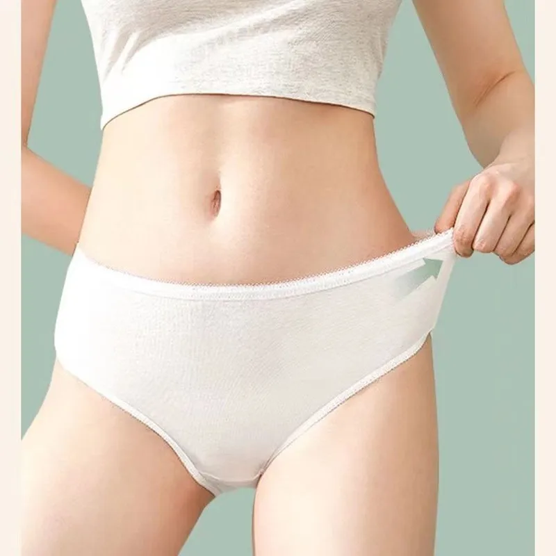 Disposable women panties pure cotton sterile pregnant women postpartum underwear suitable for travel, beauty salons, hospitals