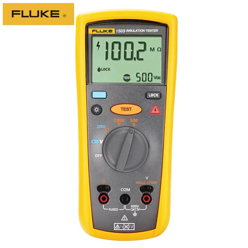 Fluke 1503 Digital Insulation Resistance Meter 2000 MΩ Backlight CAT IV