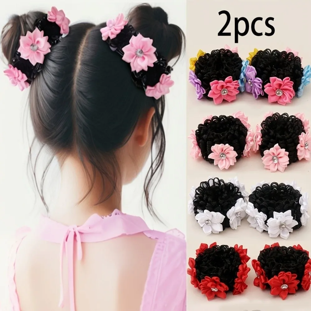 

Детские кольца для волос с милым цветком, эластичная красочная резинка для волос, резинка для волос с хвостиком, аксессуары для волос