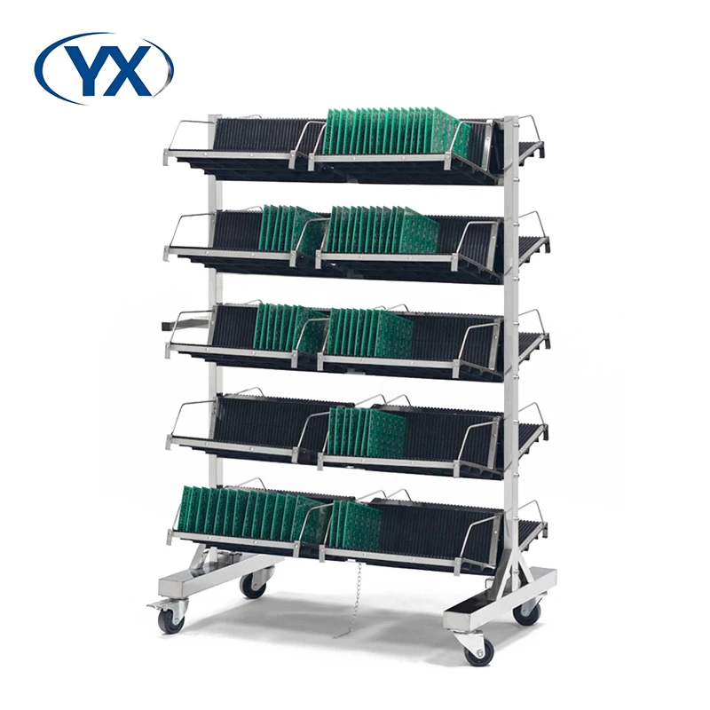 Esd Smt Reel Storage Cart Hanging Basket Anti Static PCB Storage Trolley Antistatic Workshop Trolley