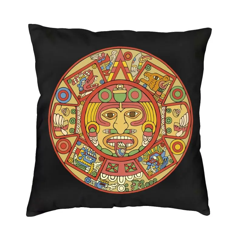 Mexico Aztec Calendar Pillow Sofa Luxury Cushion Cover Car Pillowcase