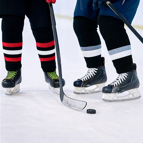 Imagen 2 del producto 1 par de calcetines de Hockey sobre hielo, calcetines deportivos para hombre, protectores de piernas de lana para Hockey sobre hielo, juego de entrenamiento de Hockey sobre hielo, protección cálida para los pies para adultos