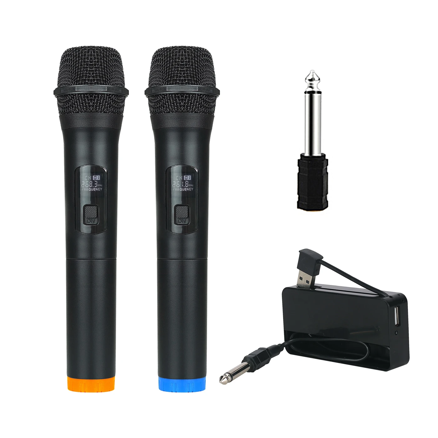 

VHF Wireless Microphone Dual Cordless Dynamic Mic System for karaoke Singing Dj Microphone