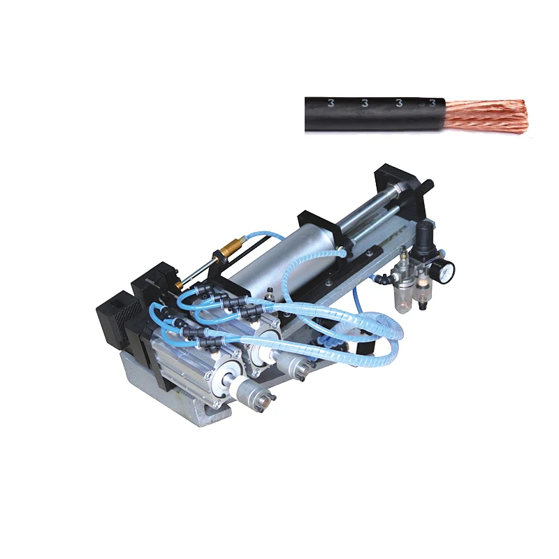 Pneumatic and cable stripper for cable sheath stripping