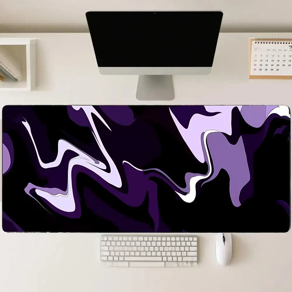 

Playmat Purple Black Fluid Mouse Pad Large Carpet Setup Gamer Office Accessory Mousepad Xxl Desk Gadgets Set Up Rug Desk Mat