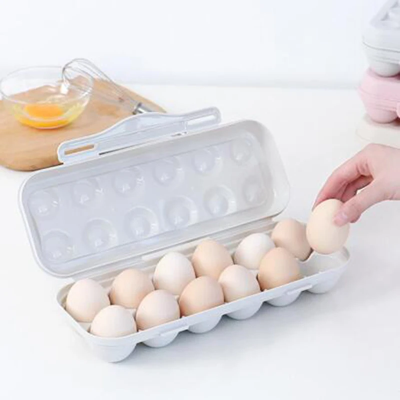 Portable Egg Box Shockproof Shockproof Plastic Egg Holder Household Refrigerator Storage Box Egg Storage Environmental Simple